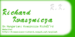 richard kvasznicza business card